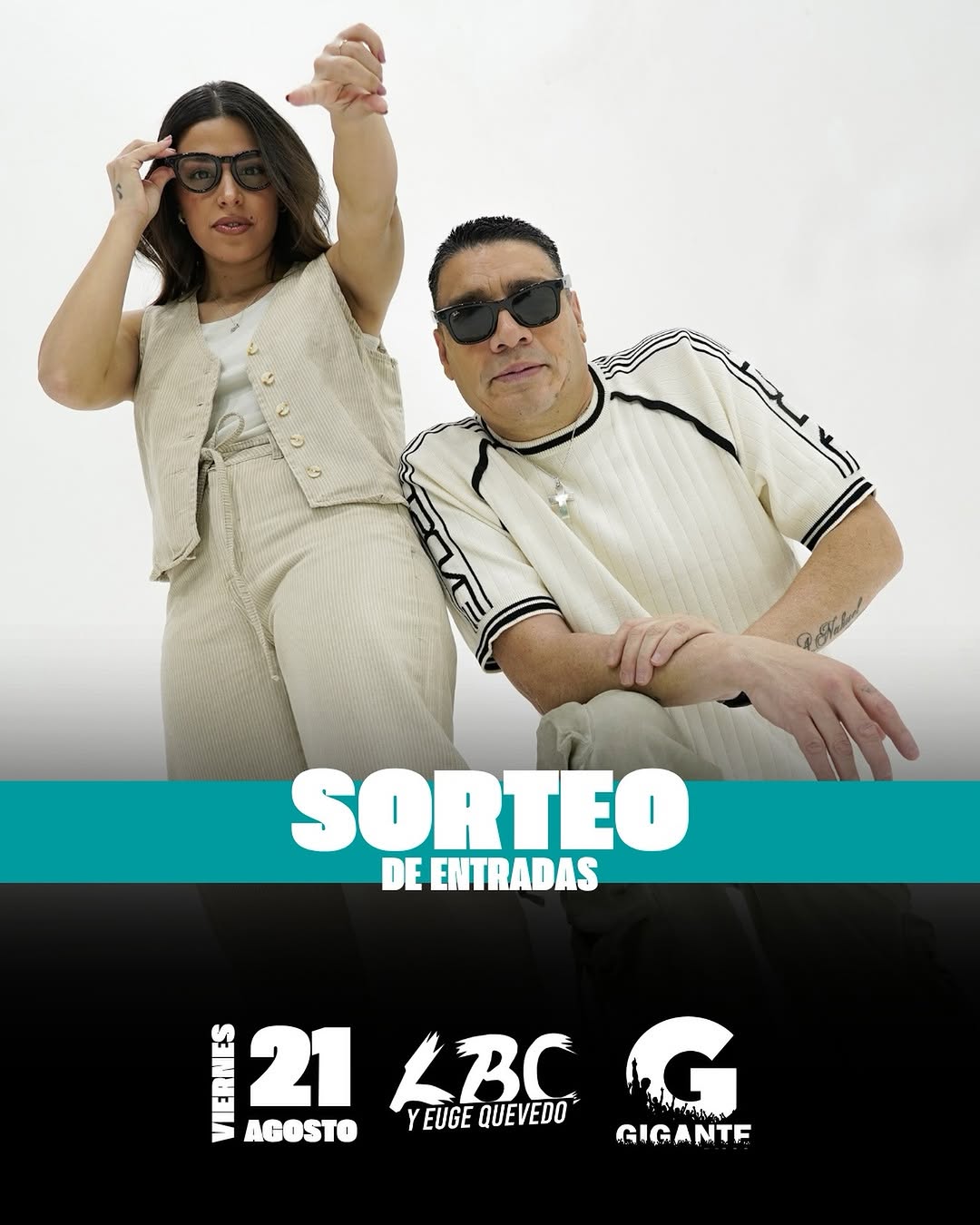 Imagen de LBC y EUGE QUEVEDO EN EL GIGANTE, y HAY SORTEO 🎶🍀

Se 