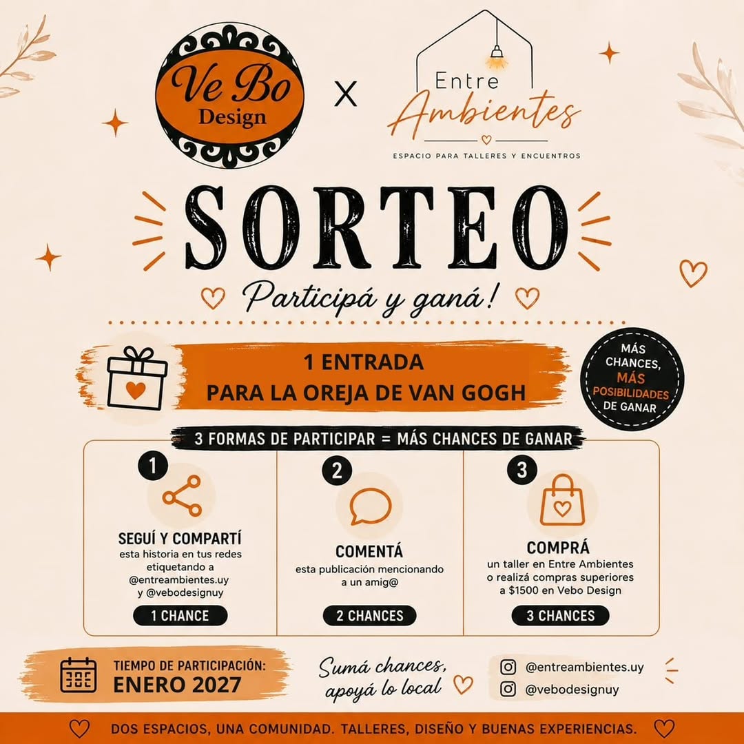 Imagen de ​🎁 ¡GRAN SORTEO! 🎁

​¡Junto a @vebodesignuy quer