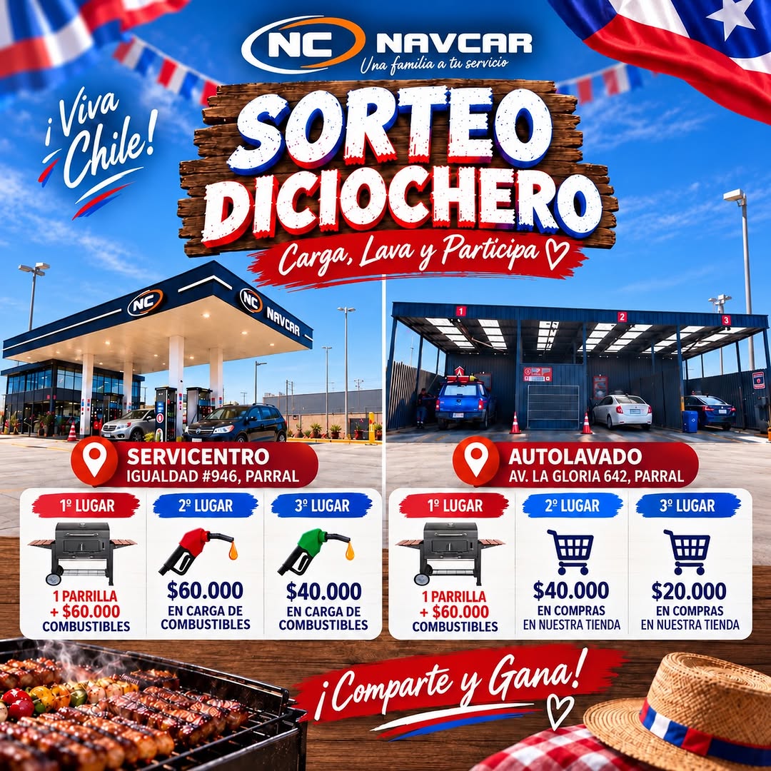 Imagen de 🇨🇱🎉 ¡SE VIENE EL SORTEO DIECIOCHERO NAVCAR! 🎉�