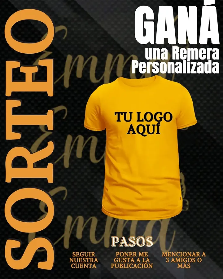 Imagen de SALE SORTEO✨ GÁNATE TU REMERA PERSONALIZADA 👕
Puedes e