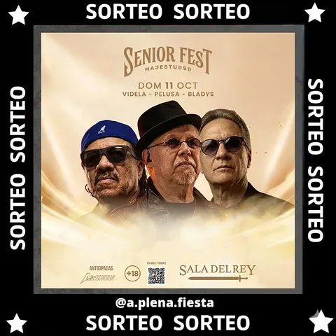Imagen de SORTEO SORTEO 
- 
🎫ENTRADA DOBLES ! Senior Fest
-
REQUISI