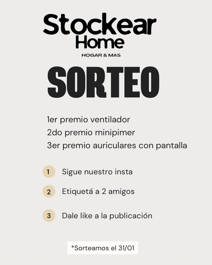 Imagen de 🎉 ¡SORTEO STOCKEAR HOME! 🎉

Participá y llevate uno 