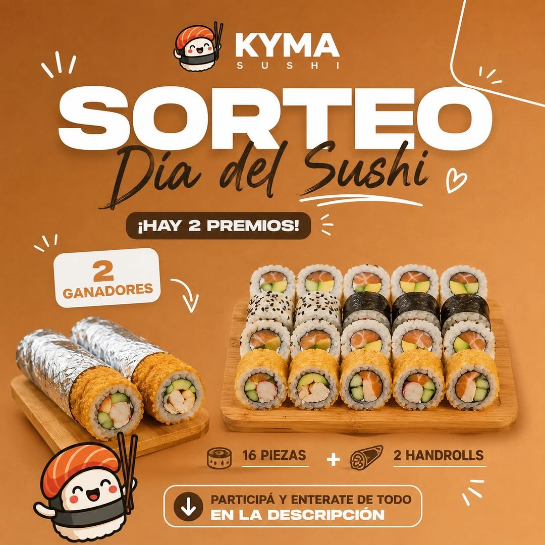 Imagen de 🎉 SORTEO DÍA DEL SUSHI 🎉

Para celebrar el Día del S