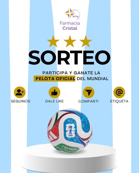 Imagen de 🇦🇷 ¡HOY JUEGA ARGENTINA! ⚽🔥

Y en Farmacia Crist