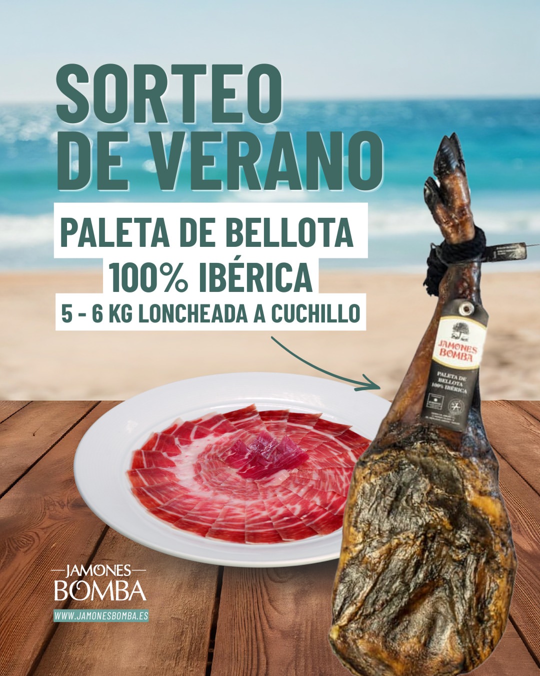 Imagen de ☀️ SORTEO DE VERANO BOMBA 
Sorteamos 1 paleta de bellota