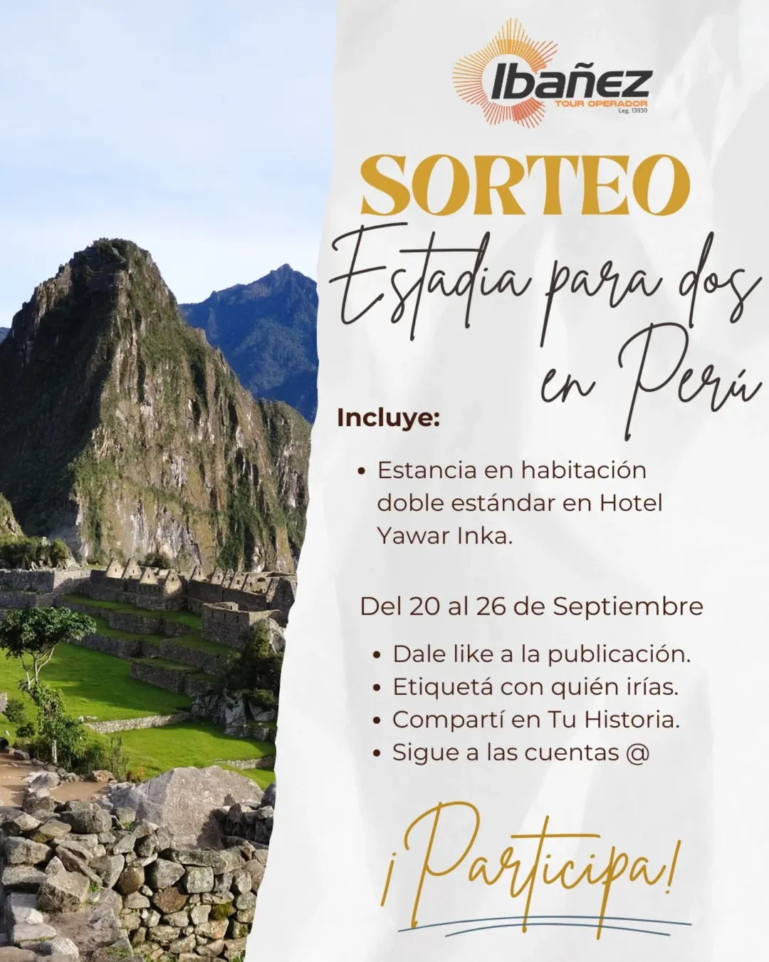 Imagen de ✨ SORTEO IMPERDIBLE ✨
¿Te imaginás vivir Perú en prim