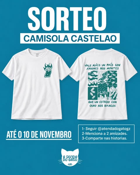 Imagen de SORTEO | CAMISOLA CASTELAO 🌱

Sorteamos unha das nosas ca