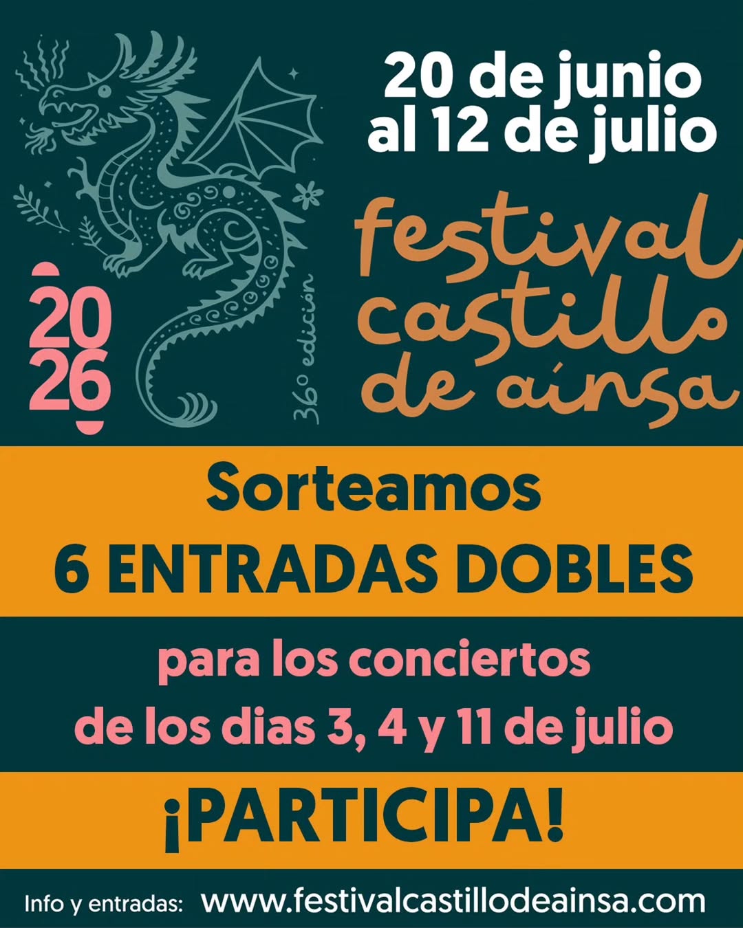 Imagen de 🎉¡SORTEO FESTIVAL CASTILLO DE AÍNSA!🎊

El Diario del