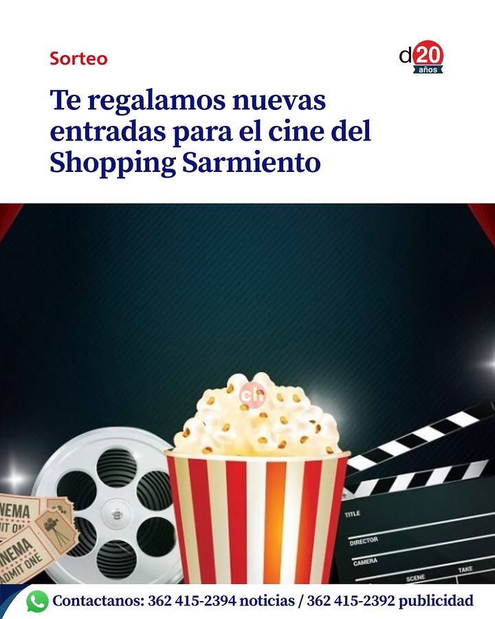 Imagen de Sorteo 🎉

Te regalamos entradas para el cine del Shopping