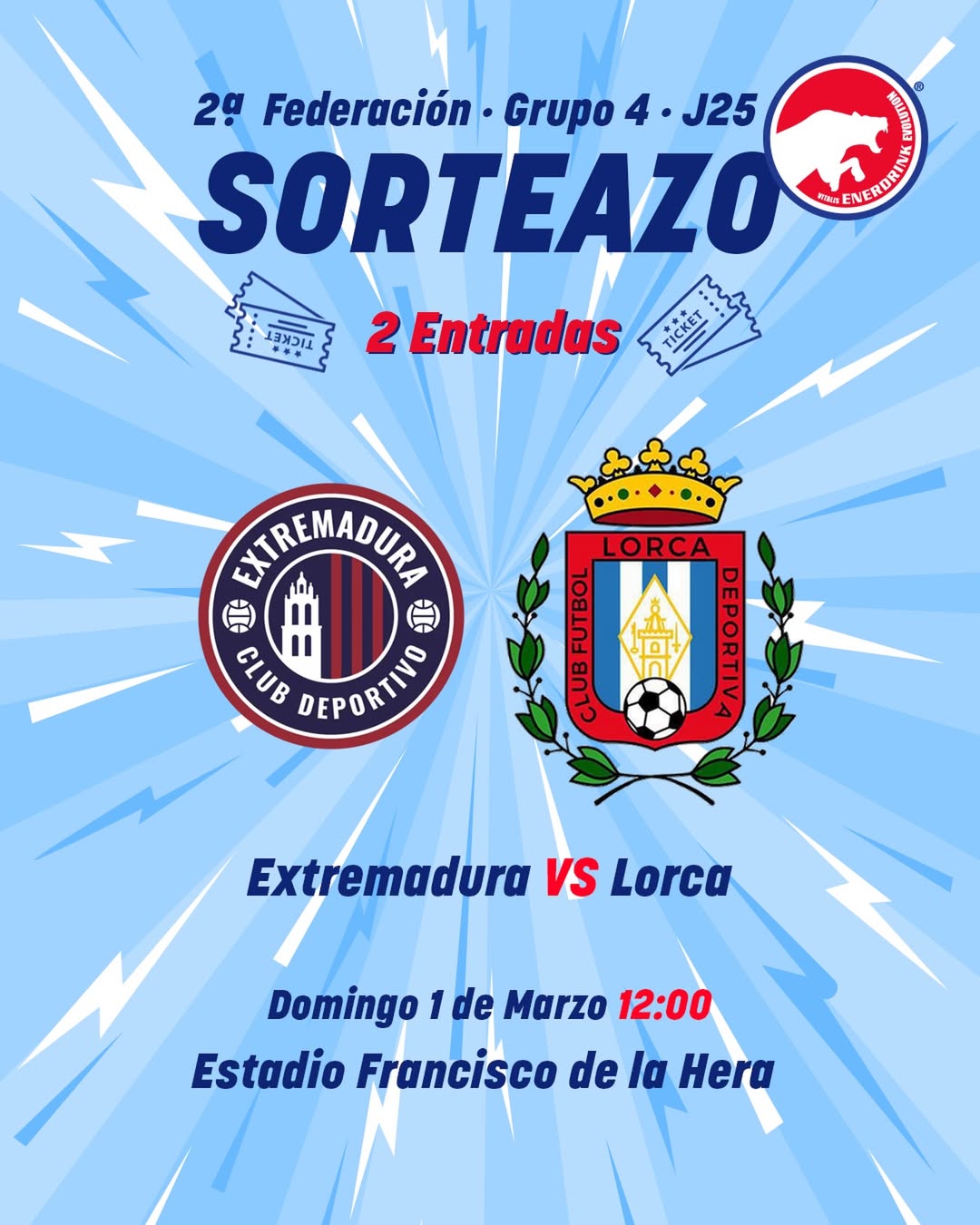 Imagen de 🏆⚡ ¡SORTEAZO!

Gana 2 entradas 🎫 Para el partido Ex