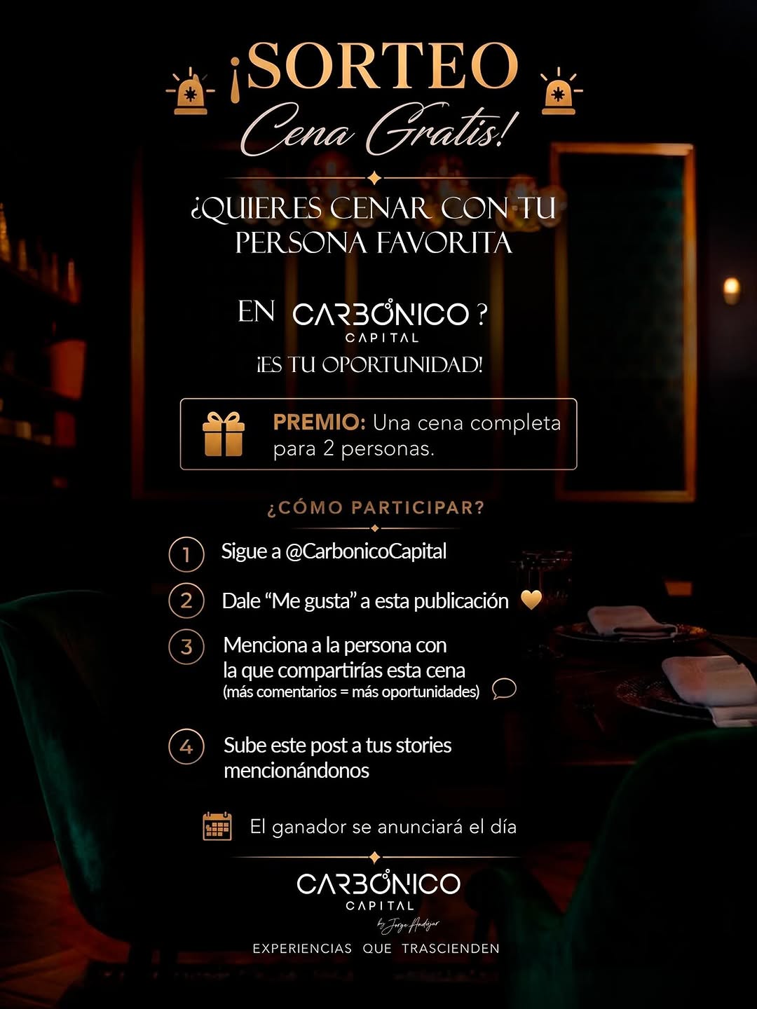 Imagen de ✨ ¡GANA UNA EXPERIENCIA INOLVIDABLE EN CARBÓNICO CAPITAL