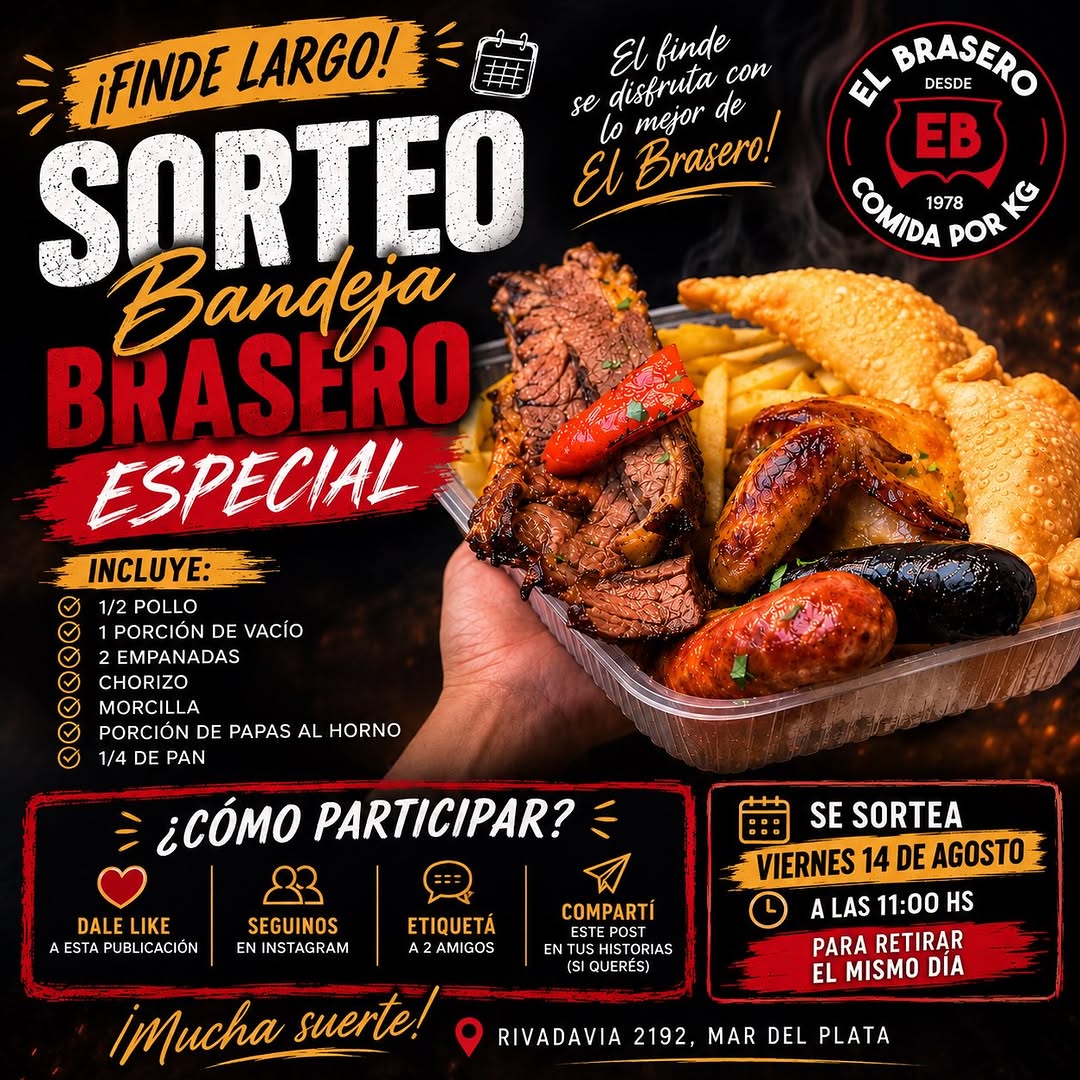 Imagen de 🎉 ¡FINDE LARGO = SORTEO! 🔥🥩

¿Qué mejor manera d