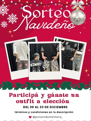 Imagen de 🎄 SORTEO EXPRESS NAVIDEÑO – PULSO INDUMENTARIA 🎄
Es