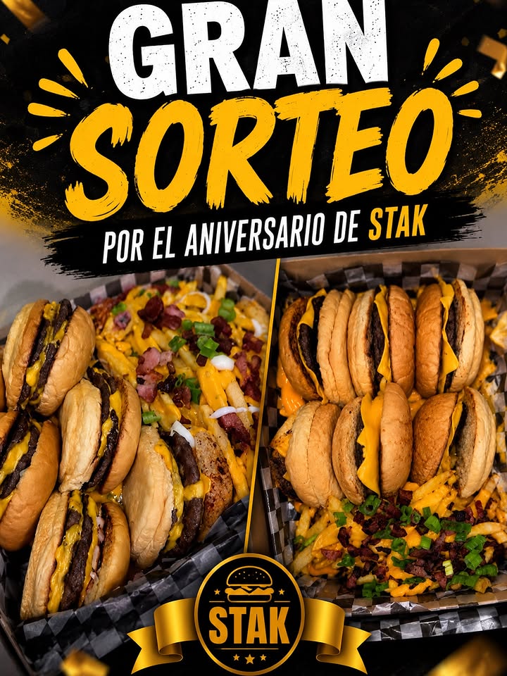Imagen de 🎉🍔 ¡ESTAMOS DE FESTEJO EN STAK BURGER! 🍔🎉

Hoy 