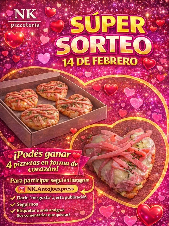 Imagen de ¡SORTEO DE SAN VALENTÍN! ❤️🍕
​¿Querés sorprende