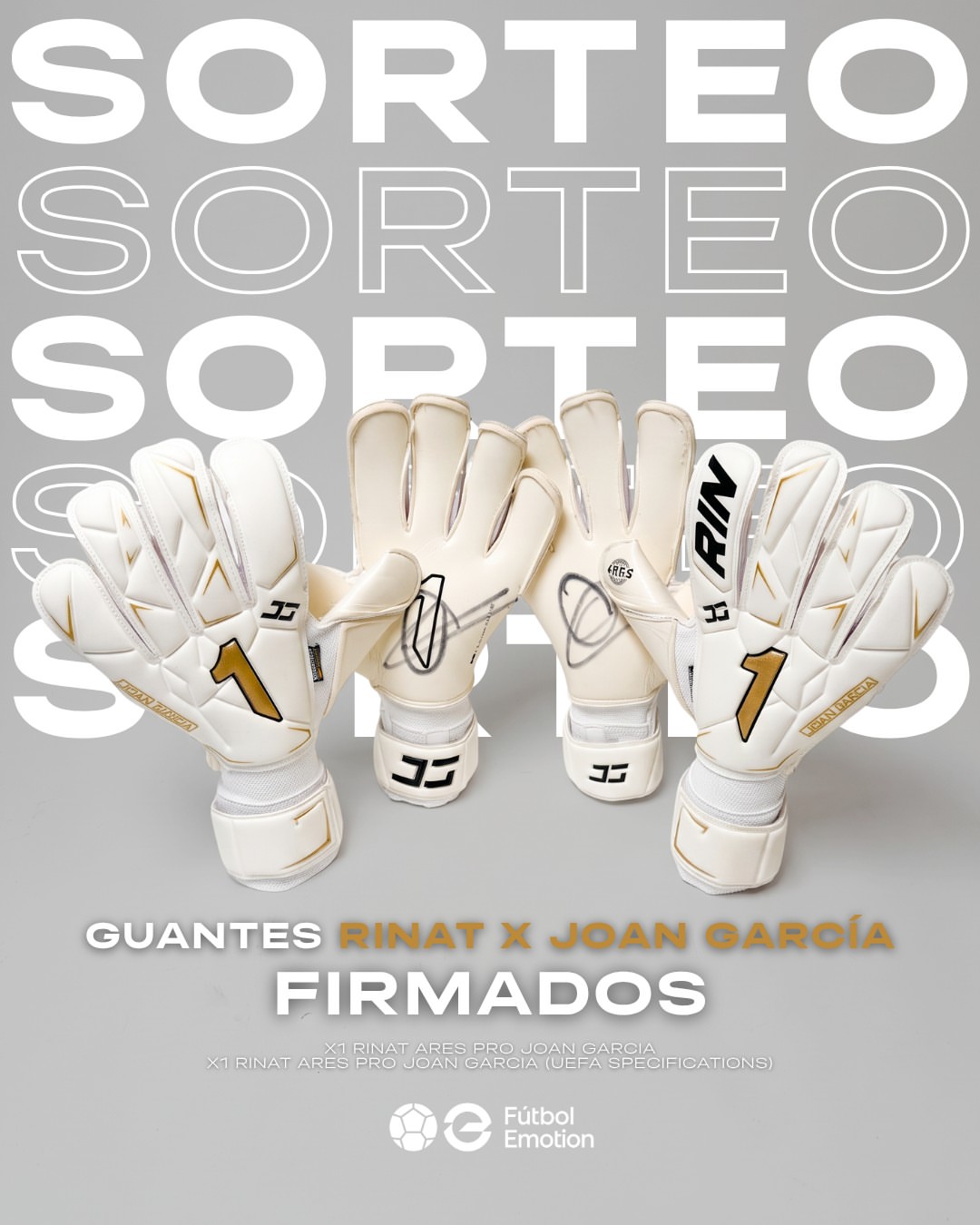 Imagen de 🚨SORTEO guantes Rinat firmados por JOAN GARCIA 🚨

¡Se