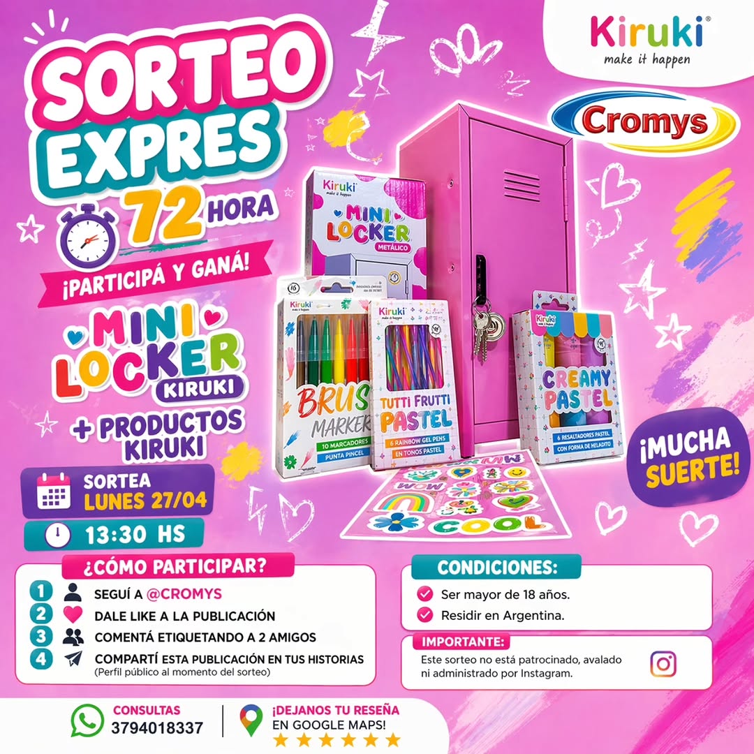 Imagen de 🎉 SORTEO EXPRESS 72HS 🎉

🎁 Premio:

🗄️ Mini Lo