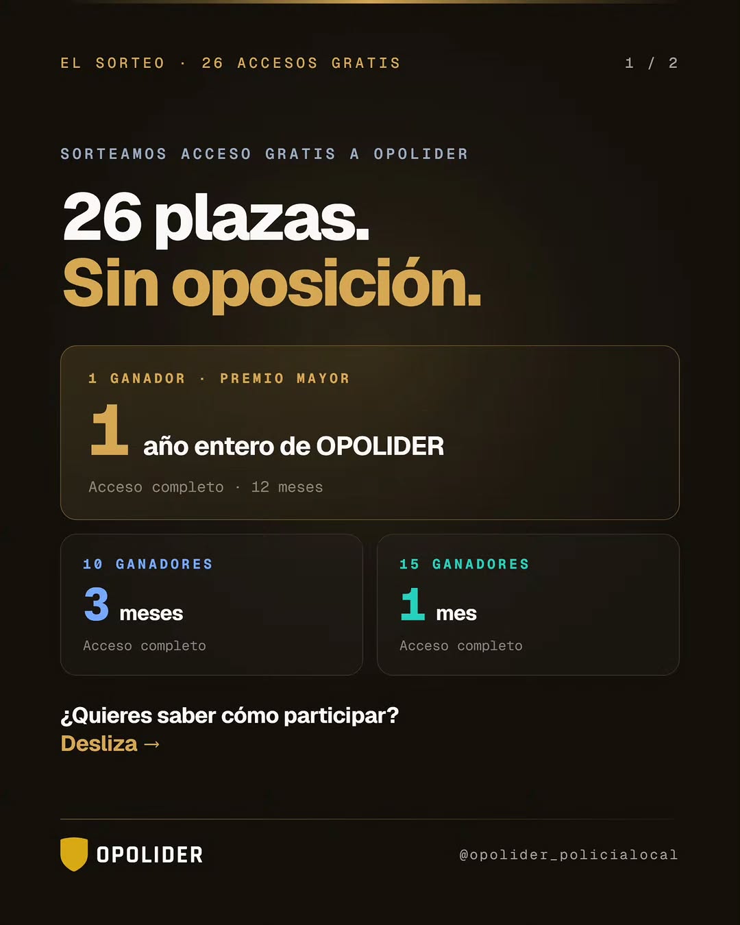 Imagen de 26 plazas. Y a estas no hay que presentarse.

Sorteamos 26 u
