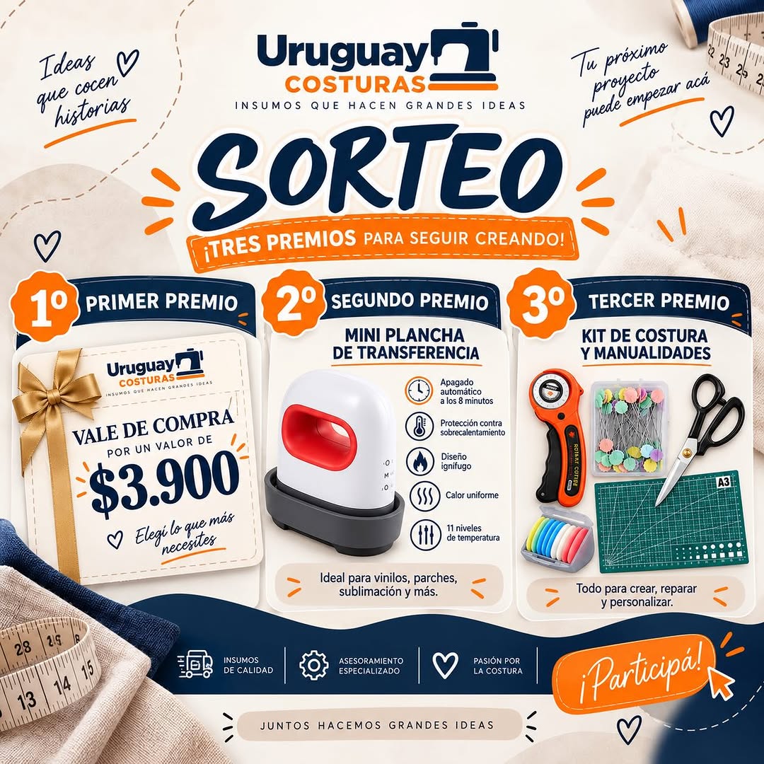 Imagen de 🎉 ¡SORTEO EN URUGUAY COSTURAS! 🎉

Se viene la primave
