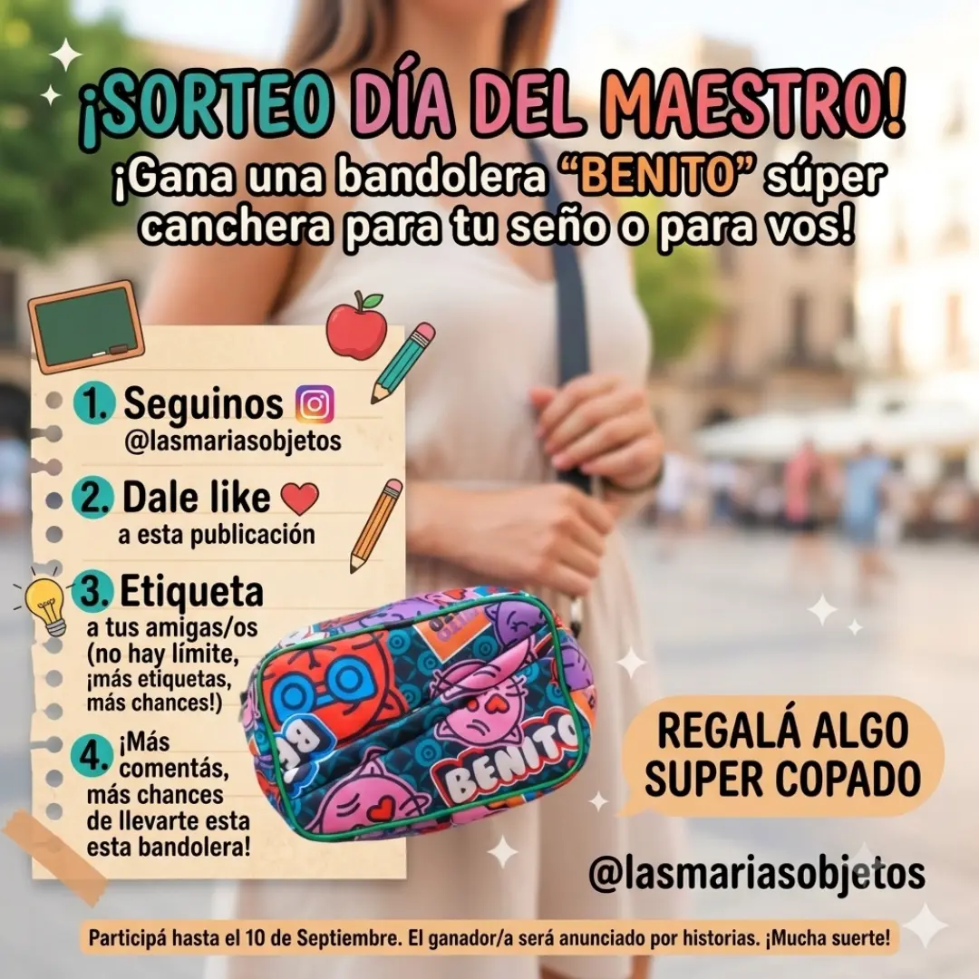 Imagen de ​🎁 ¡SORTEO DÍA DEL MAESTRO! 🍎✨

​Queremos fest