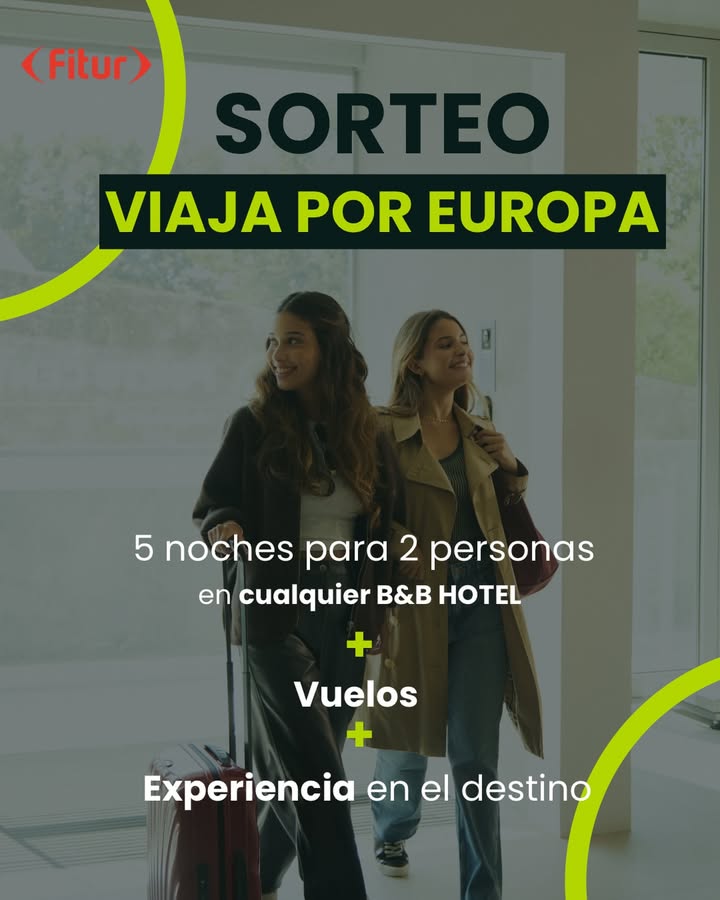 Imagen de ✈🌍 SORTEO VIAJE POR EUROPA by B&B HOTELS
Edición espec