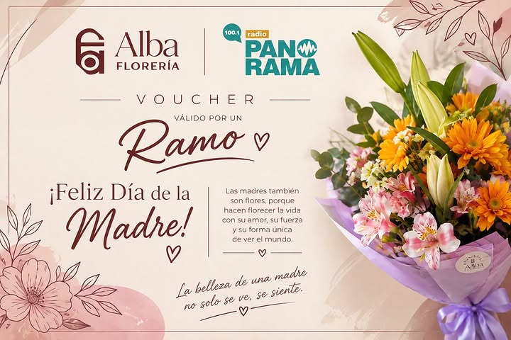 Imagen de 💐 ¡SORTEAMOS UN RAMO DE FLORES PARA MAMÁ!

Con Radio Pa