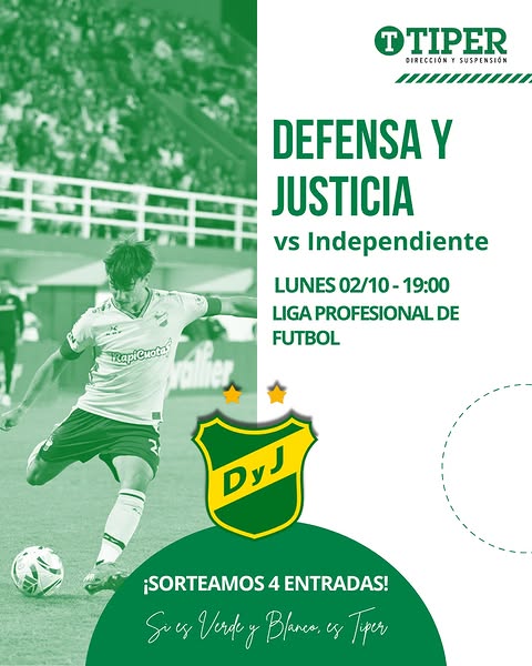 Imagen de #sorteoenpd | SORTEO DE PLATEAS PARA DEFENSA Y JUSTICIA VS I