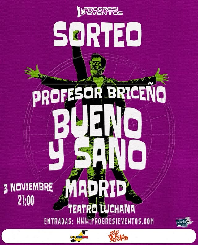 Imagen de 🎉💜 ¡SORTEO DE 2 ENTRADAS PARA PROFESOR BRICEÑO! 💜