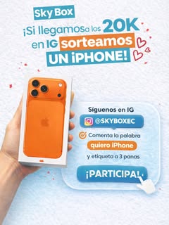 Imagen de 🎉📱 SORTEO SKYBOXEC 📱🎉
Si llegamos a 20K seguidor