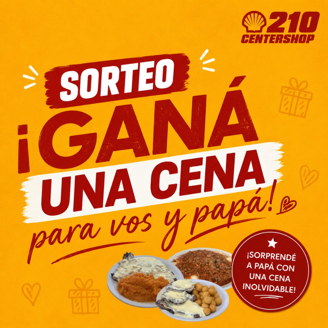 Imagen de 🎁 SORTEO DÍA DEL PADRE 🎁

¡Participá por una cena p