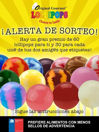Imagen de Queremos que tú y dos amig@s ganen un montón de lollipops!