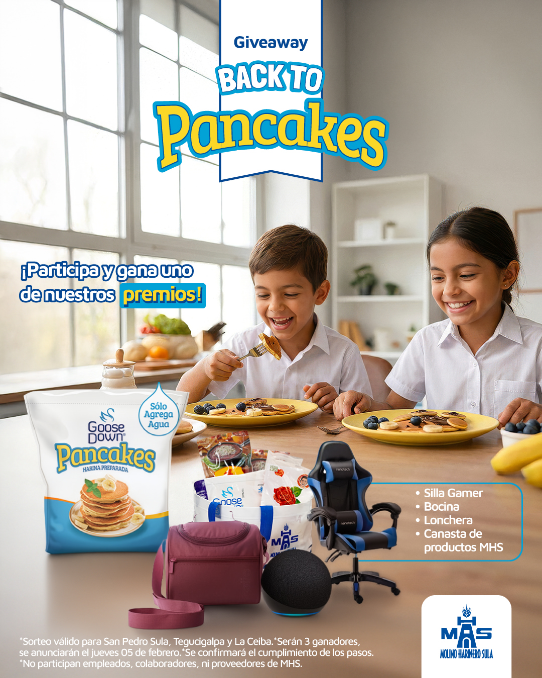 Imagen de ¡Con Goose Down Pancakes, queremos premiarte en este regres
