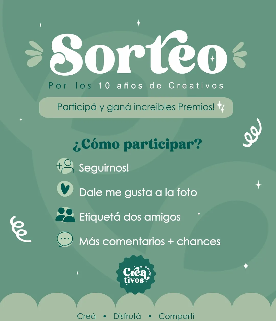Imagen de 🎉 SORTEO 10 AÑOS DE CREATIVOS 🎉
Gracias por acompaña