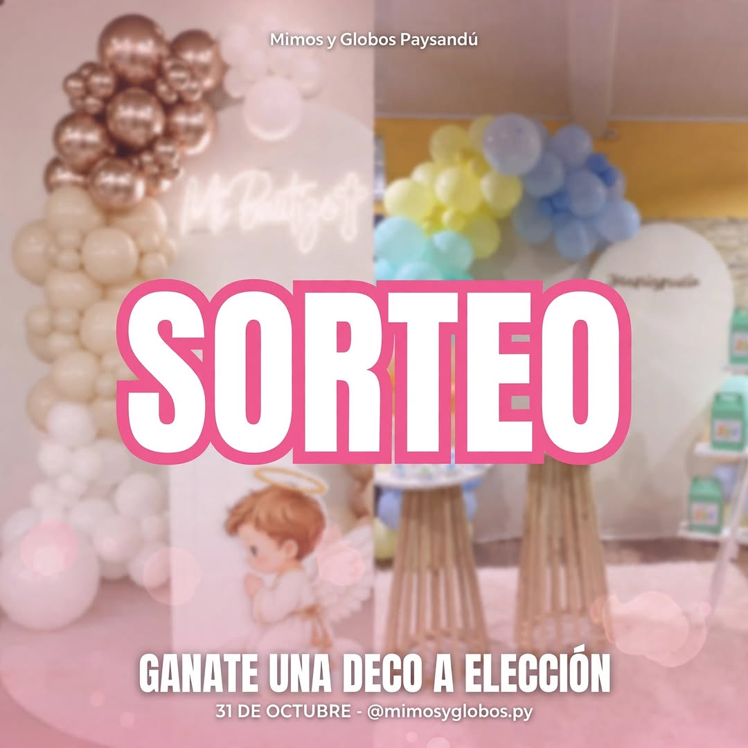 Imagen de ✨ SORTEO ESPECIAL ✨
¡En Mimos y Globos Paysandú querem