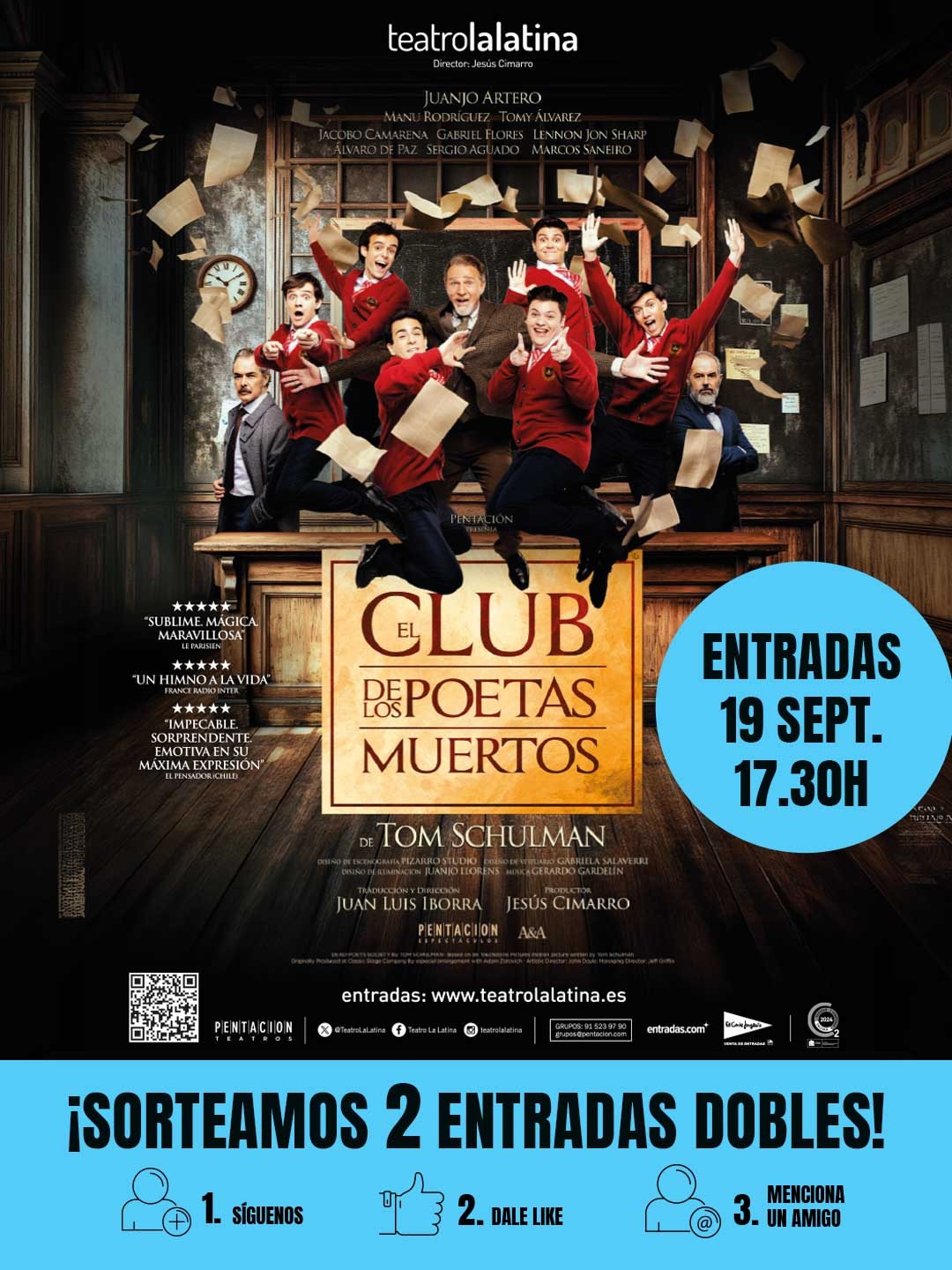 Imagen de ¡¡SORTEAMOS 2 ENTRADAS DOBLES !! 🎭🎟️

📆 Sorteo 
