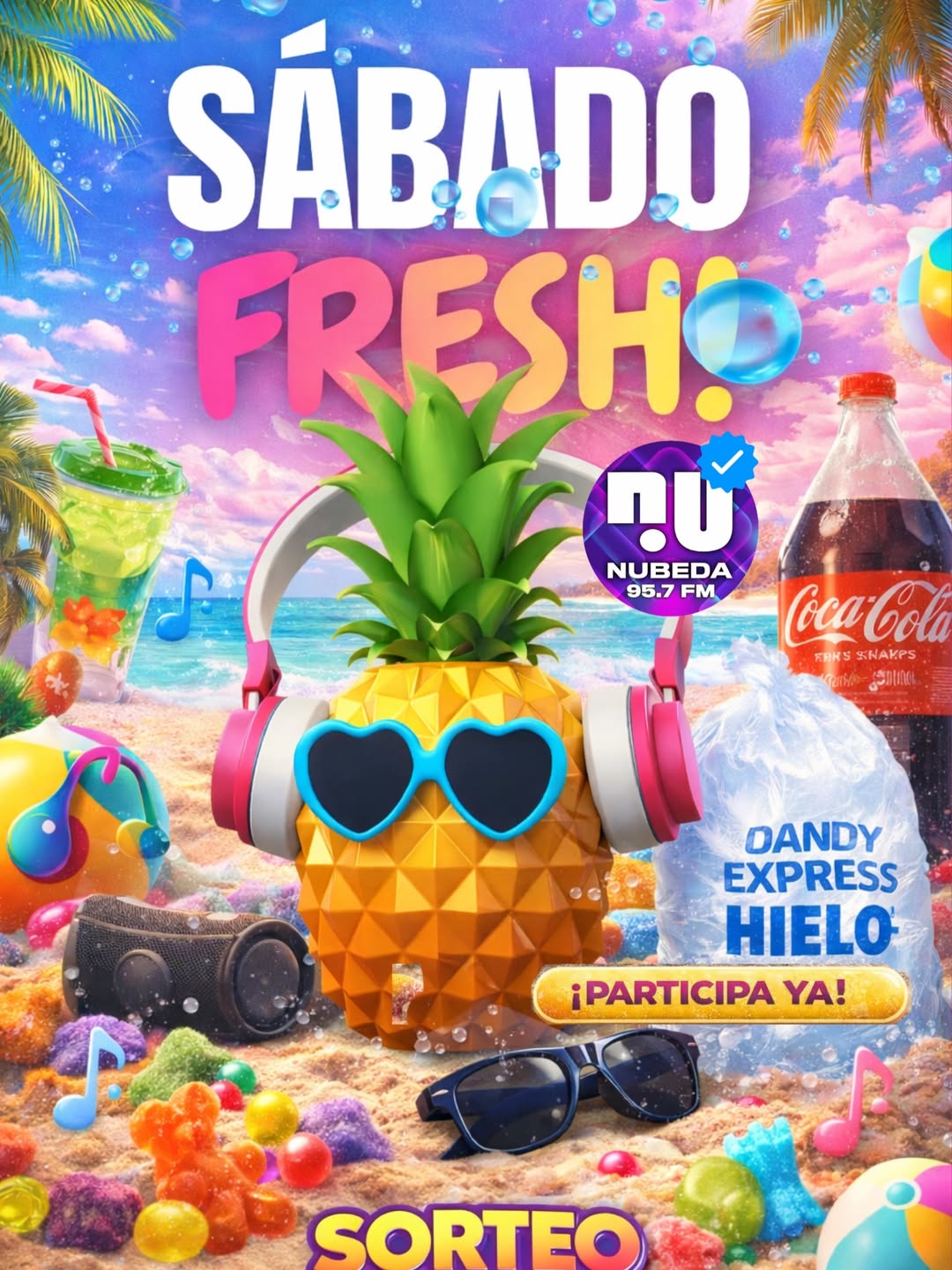 Imagen de 🌴🍍 SÁBADO FRESH ACTIVADO!💦🍍🌴

Con Nubeda 95.