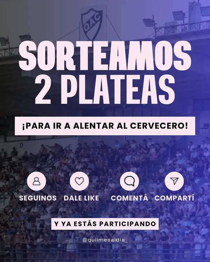 Imagen de SORTEO EXPRESS 🤍💙 PARA VER AL CERVECERO 🤩

¿Queré