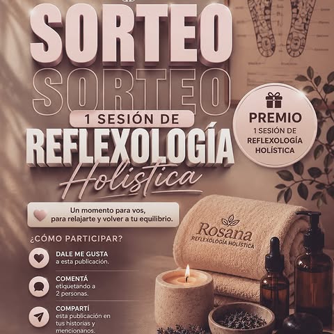 Imagen de 🎁 ¡SORTEO! GANÁ UNA SESIÓN DE REFLEXOLOGÍA HOLÍSTICA