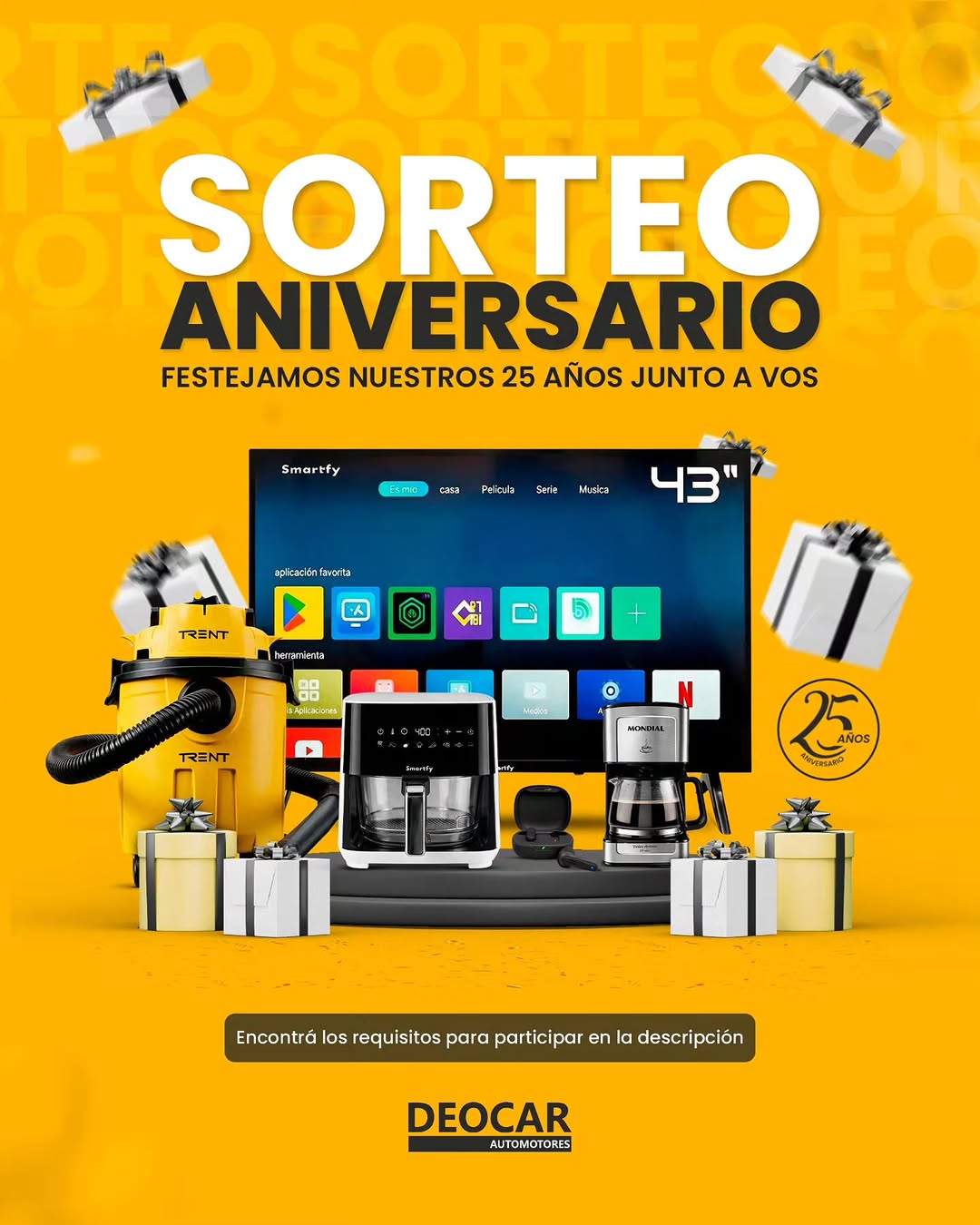 Imagen de 🎉 ¡SORTEO ANIVERSARIO! 🎉

En Deocar Automotores estam