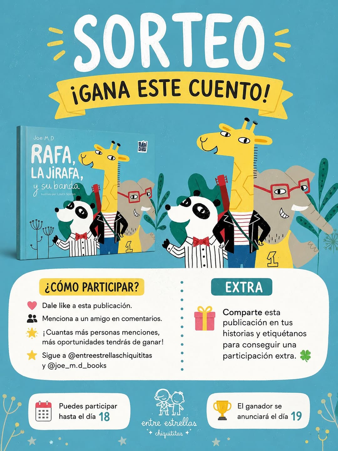 Imagen de 🎉✨ ¡SORTEO DEL CUENTO “Rafa, la jirafa, y su banda�