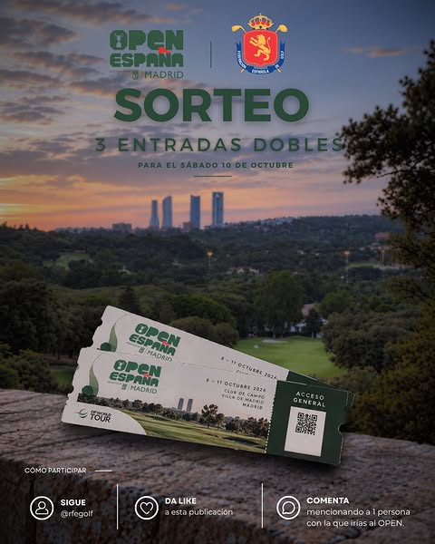 Imagen de ⛳ ¡NUEVO SORTEO: CONSIGUE TU ENTRADA PARA EL OPEN DE ESPA