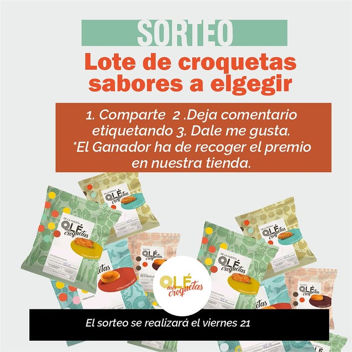 Imagen de 🎉🧡 ¡SORTEO ESPECIAL DE CROQUETAS! 🧡🎉

Queremos 