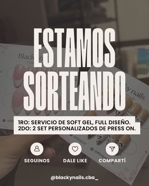 Imagen de ¡SORTEO BLACKY NAILS! ✨
Queremos mimarlas y agradecerles 