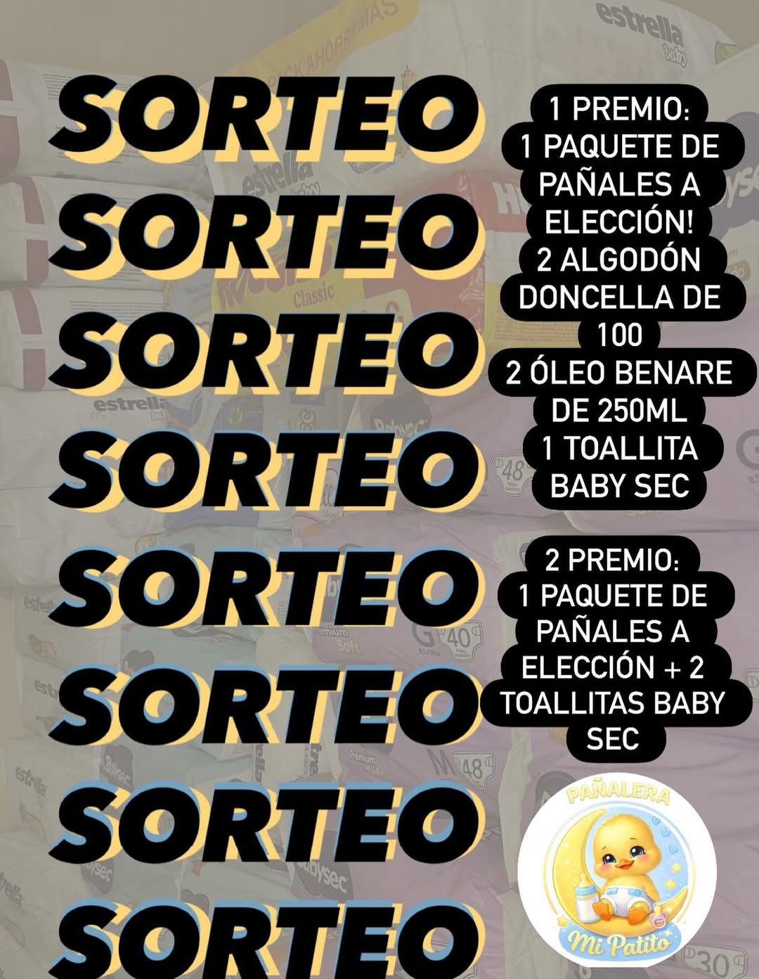 Imagen de 🎉🎉🎉SORTEOOO🎉🎉🎉
EN MI PATITO PAÑALERA REGA