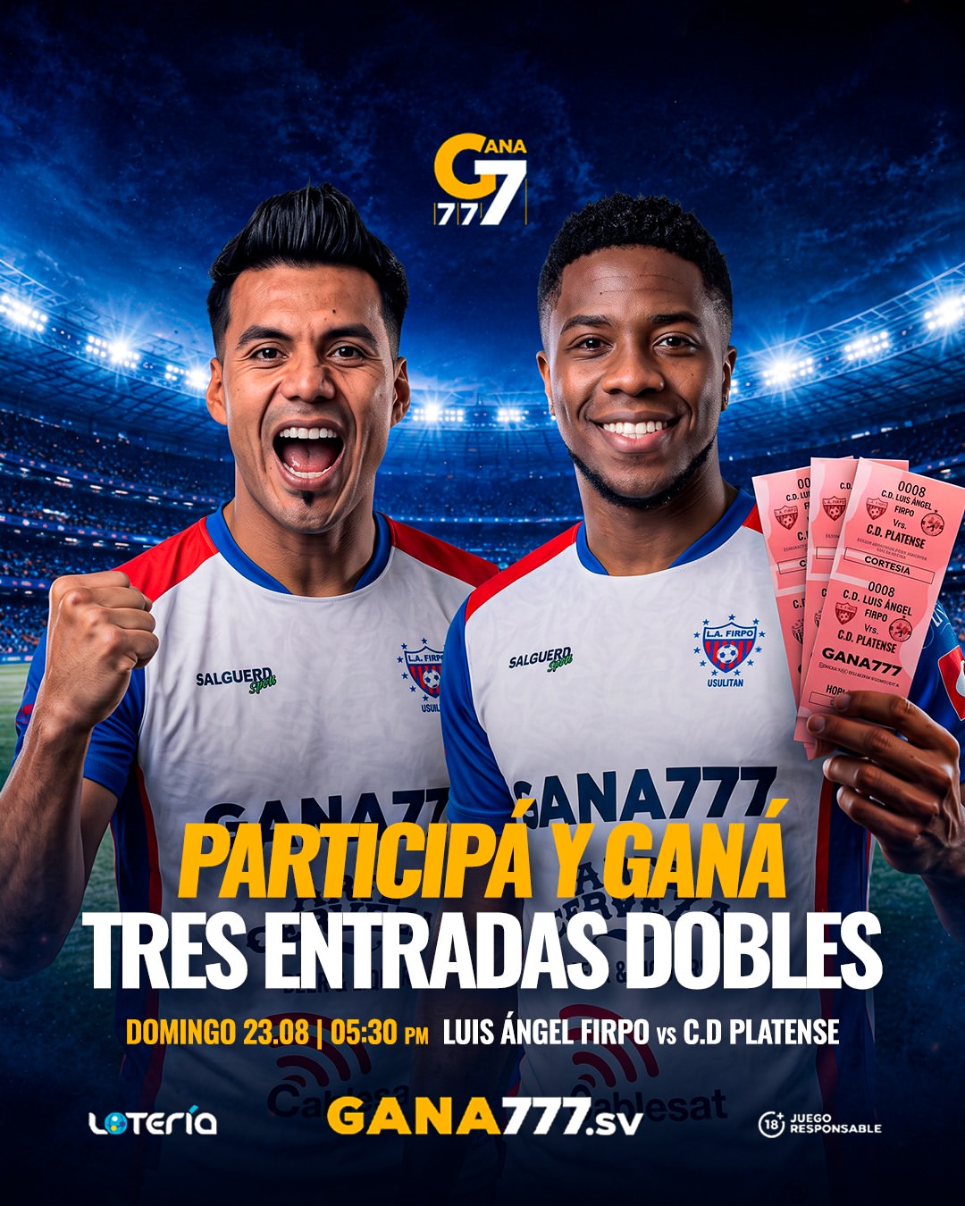 Imagen de ¡SORTEO EXCLUSIVO DE 3 ENTRADAS DOBLES! 🎟️🇸🇻⚽�