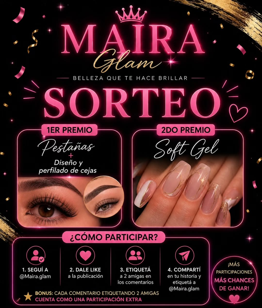 Imagen de 🎁✨ ¡SORTEO MAIRA GLAM! ✨🎁
¿Querés ganar un mimo