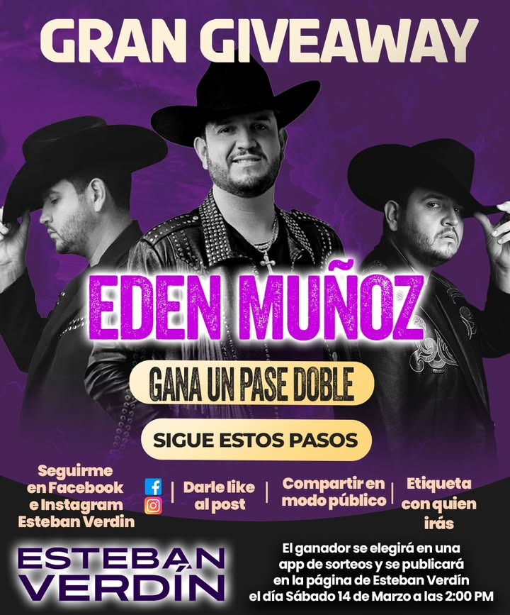 Imagen de 🎤🔥 ¡GRAN GIVEAWAY! 🔥🎤

¿Quieres ir a ver a Ed�