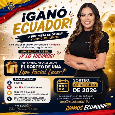 Imagen de 🇪🇨 ¡ECUADOR LO HIZO! 🎉⚽💛💙❤️

¡La prom