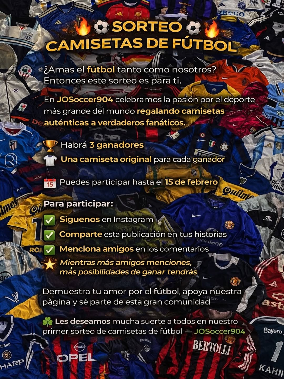 Imagen de 🚨⚽️!!SORTEO DE CAMISETAS DE FÚTBOL!!🚨⚽️ #sort