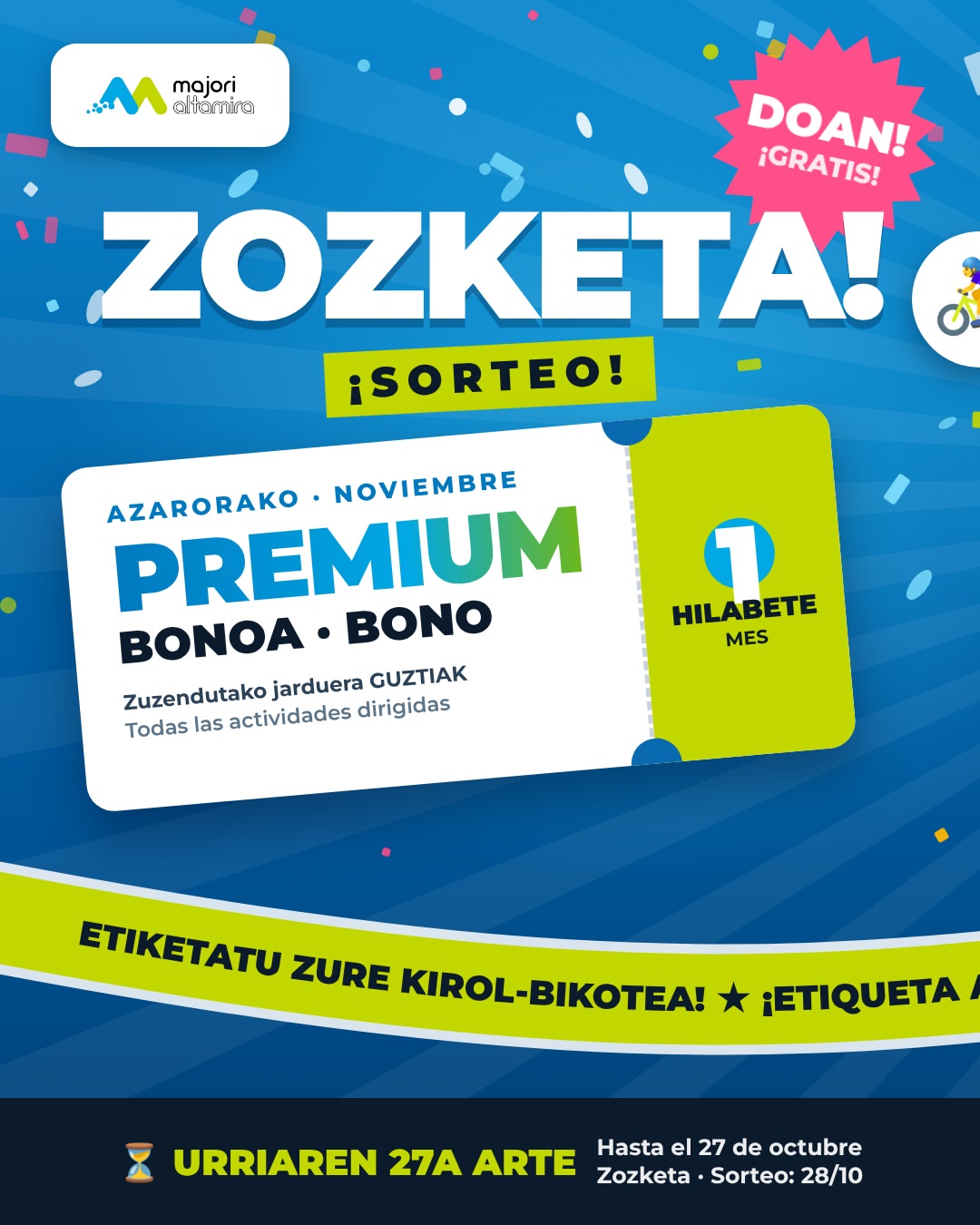 Imagen de 🎉 ZOZKETA! · ¡SORTEO! 🎉

Azaroa indartsu eta doan ha
